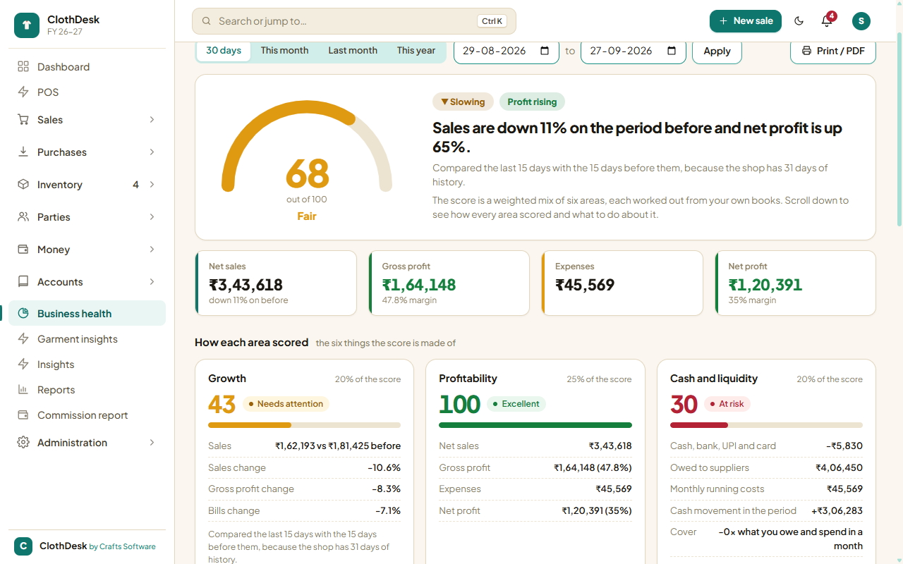 ClothDesk ERP | Smart Clothing Store Management Software — screenshot 3