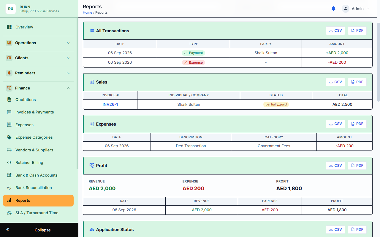 Rukn — The Complete ERP for UAE Business Setup & PRO Firms — screenshot 4