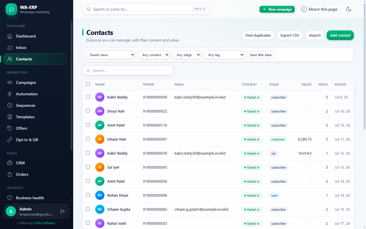 WhatsApp No.1 Bulk Marketing ERP | Complete WhatsApp Marketing Automation & CRM | WA-ERP — screenshot 3