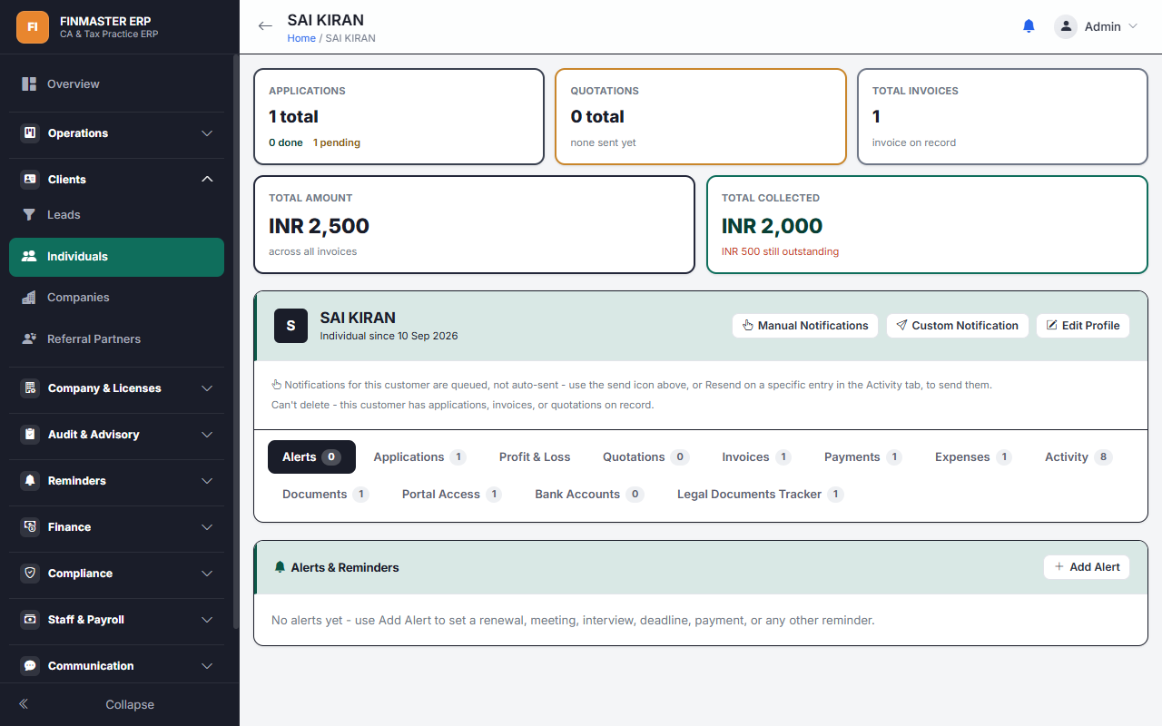 FinMaster ERP — Complete CA & Tax Practice Management Software — screenshot 7