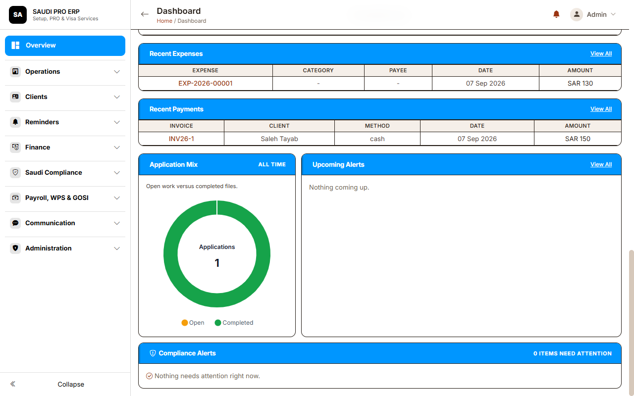 Markaz - Saudi Arabia’s Complete ERP for Business Setup & Visa Service Providers — screenshot 2