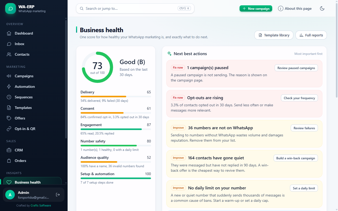 WhatsApp No.1 Bulk Marketing ERP | Complete WhatsApp Marketing Automation & CRM | WA-ERP — screenshot 4
